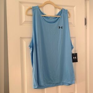 Under Armour Mens Light Blue UA Velocity Tech Tank Top Sz XL NWT